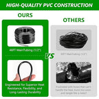 256FT Automatic Drip Irrigation System Kit,Automatic Garden Watering Misting System for Greenhouse, Yard, Plant ，Lawn with 1/2 inch Hose 1/4 inch Distribution Tubing and Accessories