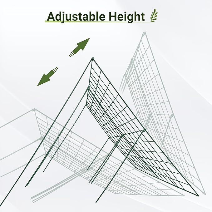Cucumber Trellis for Garden - 4 Pack, 48" L x 24" W Garden Trellis for Climbing Plants Outdoor with Support Structures, A Frame Trellis for Climbing Vegetables Peas, Vine, Bean