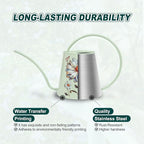 Berry&Bird House Plants Watering Can - Indoor&Outdoor 1/2 Gallon Stainless Steel Water Can with Long Spout Garden Decoration for Flower Bonsai Succulent Gardening Large Water Bottle (Bellis Perennis)