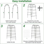 Garden Arch Trellis for Climbing Plants, Adjustable Tunnel Trellis 7.4FT Tall & 2.8 FT Depth, Metal Plant Support Garden Trellis Arch for Outdoor Climbing Vine,Vegetable, Fruit, Flower