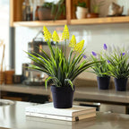 3 Pack Fake Small Plant in Pot Artificial Potted Flowers for Home Decor Fake Flower Plant Greenery Mini Faux Plant for Indoor Bedroom Living Room Office Shelf Bathroom Farmhouse Decor (Type 2)