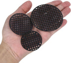 PATIKIL Flower Pot Hole Mesh Pad, 60Pcs 1.8 Inch/4.5cm Round Rigid Bonsai Drainage Mesh Grid Screen Bottom Grid Mat for Garden, Black