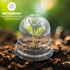 RooTrimmer 50 Pack Clear Plant Pot Domes, Transparent Seedling Domes Compatible with 4 Inch Seed Starter Pots for Indoor Outdoor Gardening(50Pcs, Clear)
