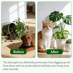 10Pcs 15.7 Inch Plant Pot Grids with 20 U-Shaped Nails, Cuttable Soil Cover Protector Cats, Animals Digging Stopper, Indoor Plant Pot Soil Guard for Outdoor Garden Balcony
