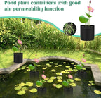 6 Pcs Lily Plant Pots for Pond, 2 Gallons Aquatic Pond Planter, Breathe Reusable Grow Bags with Handles for Aquatic Plants, Water Lily, Lotus, Potato,Onion,Flowers