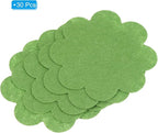 PATIKIL 3 Inch Plant Pot Hole Pad, 30 Pack Non-Woven Fabric Flower Shape Bonsai Bottom Soil Mat, Green
