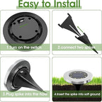 INCX 4.6 inch Solar Lights for Outside,8 Pack Solar Light Outdoor Waterproof, Garden Lights Landscape Lighting for Patio Pathway Lawn Driveway Walkway White