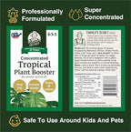 Farmer's Secret Tropical Houseplant Booster (4oz) - Super Concentrated, Makes 48 Gallons - Great for All Tropical Houseplants (Monstera, Fiddle Leaf, ZZ Plants, and more) - Easy to use Drip Top