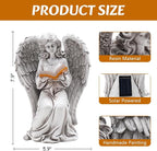 Angel Statue for Garden - 7.88 inches Guardian Solar Garden Statue, Gardening Gifts for Mom Grandma Lawn Ornaments Figurines for Outdoor Decor