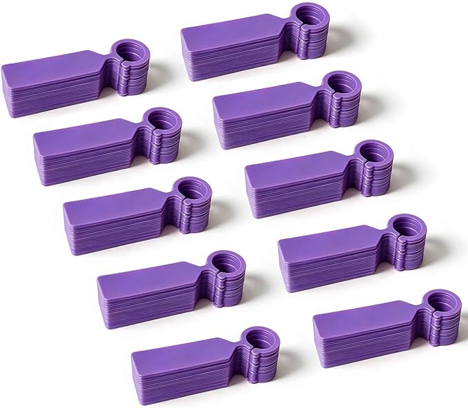 Plant Tags GVKES 200PCS, Thick Waterproof Plant Labels, Weather Resistant Tree Tags Garden Markers for Indoor Outdoor Gardening, Potted Plants, Vegetables, Greenhouse(Purple)