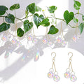 6 Pcs Colorful Crystal Sun Catcher Plant Vine Charms Hanging for Mini Potted Plants, Home Window Garden, Garden Home Window Rainbow Sun Catchers Plant Accessories Indoor (Ball)
