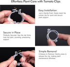 Tomato Clips for String Trellis - Plant Support Trellis Clip for Climbing Plants Garden Vegetables, Bulk Vine & Tomato Plant Clips (White-100Pcs)