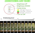 Plant Grow Light for Indoor Plant,Bamboo Mini LED Grow Light Garden,Height Adjustable,Automatic Timer with 8/12/16 Hours