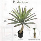 Briful Large Agave Plants Artificial 27.5in Tall Fake Potted Agave Plant Indoor Faux Succulent Tropical Plants for Home Office Room Balcony Garden Outdoor Decor