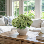 Coferset Lime Green Hydrangea Artificial Flowers 3pcs Lifelike Faux Hydrangea Real Touch Fake Flowers for Home Wedding Office Party Living Room Decoration,22inch