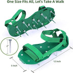 Ohuhu Lawn Aerator Shoes for Grass: Free-Installation Aeration Shoes with Stainless Steel Shovel, Heavy Duty Spike Aerating Sandals Lawn Tool for Yard Patio Garden