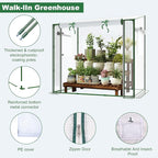 Mini Greenhouse, 47.2”(L) x31.5”(W) x47.2”(H) Greenhouses for Outdoors and Indoor, Durable Green House Kit with Window, Thicken PE Cover, Clear Mini Portable Garden Plant Green House