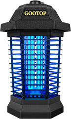 GOOTOP Bug Zapper Outdoor, Mosquito Zapper, 3 Prong Plug in Electric Fly Zapper, Mosquito Killer, Fly Traps, Flying Insects Zapper Indoor Outdoor, 4200V, ABS Plastic Outer (Black)