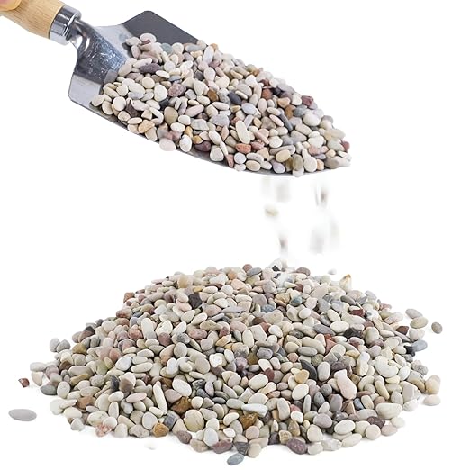 2.4lb Succulent and Cactus Gravel Pebbles, 1/5 Inch Mixed Color Natural Rocks for Fish Tank, Indoor Plants, Aquarium, Vases, Landscaping