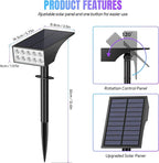 WENATY Solar Spot Lights Outdoor Color Changing, [7 Mode/2 Pack] Christmas Landscape Spotlights, Solar Lights Outdoor Waterproof,Led Powered Flood Light for Halloween Pathway Yard Garden Tree Walkway