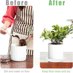 5.8" (4.5" at Base) White Plastic Plant Saucer, 6 Pack Single Size, Strong Plant Water Catcher Tray for Potted Plant Planter Plate Dish Pan Flower Pot Drip Tray for Indoors Outdoor