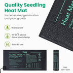 SOLIGT 2 Set 60-Cell Seed Starter Kit - Strong Seed Trays with Humidity Domes, Cell Trays and Seedling Heat Mats - Cloning, Propagation and Germination Station
