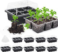 MIXC 10 Packs Seed Starter Tray Seed Starter Kit with Humidity Dome (60 Cells Total Tray) Seed Starting Trays Plant Starter Kit and Base Mini Greenhouse Germination Kit