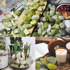 YISZM 20lbs Jade River Rocks for Landscaping, 2-3 Inch Natural Pebbles for Indoor Plants, High Polished Decorative Stones Vase Filler Fish Tank Aquariums Garden Outdoor and Indoor DIY