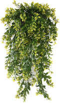 PASYOU Fake Hanging Vines, Artificial Plants Plastic Leaves Faux Vine Greenery Ivy Plant for Indoor Outdoor Garden Office Bathroom Decor Wedding Party Christmas Baskets DIY Decoration Yellow 2 Pack
