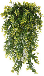 PASYOU Fake Hanging Vines, Artificial Plants Plastic Leaves Faux Vine Greenery Ivy Plant for Indoor Outdoor Garden Office Bathroom Decor Wedding Party Christmas Baskets DIY Decoration Yellow 2 Pack