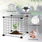 DYAUS 2 Packs Plant Protectors from Animals, Metal Plant Protector, 12" x 12" Plant Cage Outdoor, 10Pcs Metal Mesh Chicken Wire Cloche, Sturdy Plant Covers from Animals, Garden Cloches for Plants
