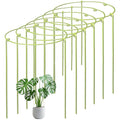 6-Pack Heavy Duty Plant Stakes and Supports for Indoor Outdoor Plants, Metal Support Stakes & Cage Rings, Ideal for Monstera, Peonies, Roses (8" W x 14" H)