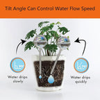 17 Oz 2 Weeks Glass Plant Watering Globes Large for Indoor Outdoor Potted Plants Self Watering Planter Insert Bulbs Water Plants While Away Vacation Devices (Iridescent Large 2-Pack)