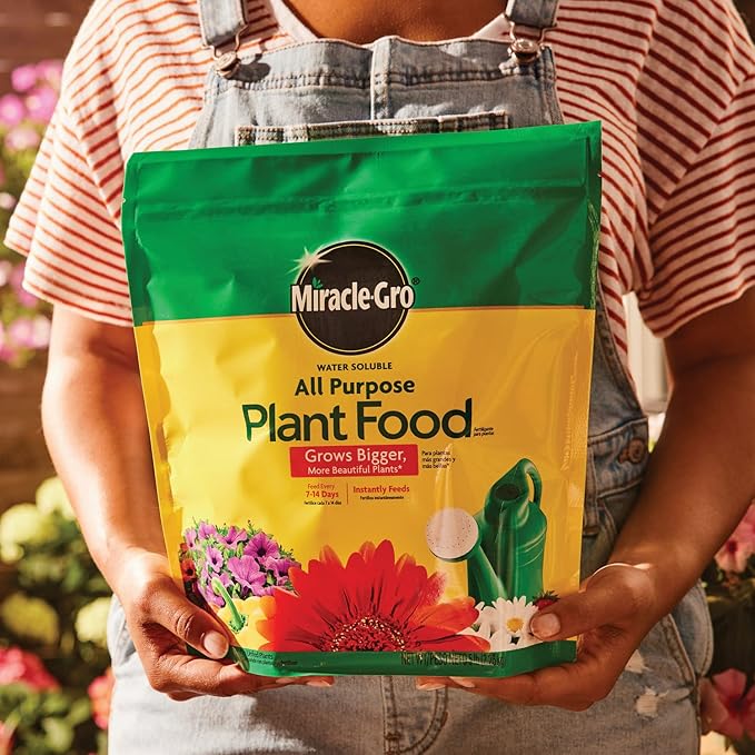 Miracle-Gro Water Soluble All Purpose Plant Food - Fertilizer For All Indoor or Outdoor Plants including Roses, Flowers, Vegetables, Houseplants, Trees, and Shrubs, 5 lb. Bag