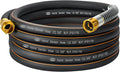 5/8 in. × 25 ft. High Flow Heavy Duty Garden Hose Flexible Hybrid Rubber Water Hose, No Memory Durable Premium Water Hose for Watering, Irrigation, Water Transfer Pump