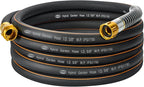 5/8 in. × 25 ft. High Flow Heavy Duty Garden Hose Flexible Hybrid Rubber Water Hose, No Memory Durable Premium Water Hose for Watering, Irrigation, Water Transfer Pump