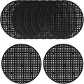 10 Pcs 4" Plant Pot Mesh Round Hole Cover, 100mm Black Plant Pot Drainage Mesh Discs Bottom Liners for Bonsai/Flower Pots, Soil Retention Grid Mats