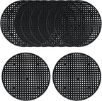 10 Pcs 4" Plant Pot Mesh Round Hole Cover, 100mm Black Plant Pot Drainage Mesh Discs Bottom Liners for Bonsai/Flower Pots, Soil Retention Grid Mats