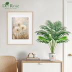 Der Rose 28'' Fake Plants Large Artificial Palm Tree Faux Plants Indoor for Living Room Porch Balcony Garden Decor Outdoor (White Pot)