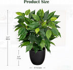 GnFlus Fake Plant 15.7" Artificial Plants Indoor Small Ficus Potted Plants Silk Plants Faux Topiary Plant for Home Bathroom Bedroom Dining Room Kitchen Window Shelf Desk Centerpieces Tabletop Decor