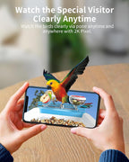 Bird Feeder with Camera, 2K Smart BirdCamera with Solar Powered, AI Identify Birds Species, Instant Arrival Alerts, 2.4Ghz WiFi Bird House for Outdoors, Ideal Gift for Family and Bird Lovers (Blue)