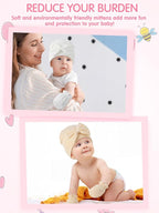 Geyoga 12 Pieces Newborn Hat Mittens Gloves Set Baby Boys Girls Cotton Baby Beanie for 0-12 Months