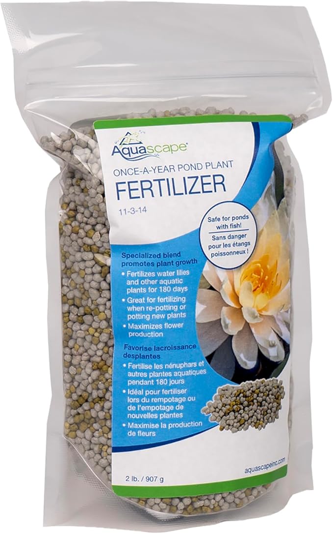 Aquascape Once-A-Year Pond Plant Fertilizer, Granular Formula, 2 lb (907 g), Supports Strong Aquatic Plant Growth, 89013
