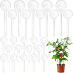 Pynqdfu 24 Pcs Plant Watering Globes,Clear Plastic Self-Watering Bulbs,Garden Automatic Watering Globes for Plant,Indoor,Outdoor,Graden,Flowers(Large,Medium,Small)