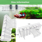 2PC 7 Holes Upgraded Aquarium Plant Holder, Aquatic Plants Cup for Tank, Fish Tank Plant Holder with Long Hook, Aquarium Feeder for Aquascape Decorations on Top of Tank (Transparent-2PC)