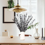 Tavkite 16 Pcs Dried Eucalyptus Stems, 17'' Natural Eucalyptus Leaves Branches Hanging for Shower, Preserved Real Black Plant Live Greenery for Home SPA Wall Bathroom Wedding Party Vase Decor