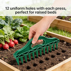 Seed Planter Tool Bulb Planters Dibbler Gardening Tool Seed Spacing Tool Seed Planting Tool for Garden Beds, Raised Beds & Pots | Fixed Spacing, Precise Dibbling for Effortless Seed Planting