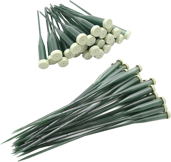 50 Pack Extendable Stem Water Tubes with Caps for Flowers, Extendable Vials for Floral Arrangements, Essential Florist Supplies (6 and 12 Inches)