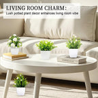 SZC&MFZ 4 PCS mini Artificial Potted Plants with Flowers, Perfect Fake Plants & Faux Potted Plants for Room Decor, Ideal for Home, Bathroom, Bedroom, Living Room, Kitchen and Office Decoration.