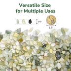GreatBuddy 5-lb Decorative Rocks for Indoor Plants, 3/8" Jade Pebbles for Planters, Gravel for Succulent, Vases, Bamboo, Garden Landscaping, Crafts, Aquariums, Natural Polished